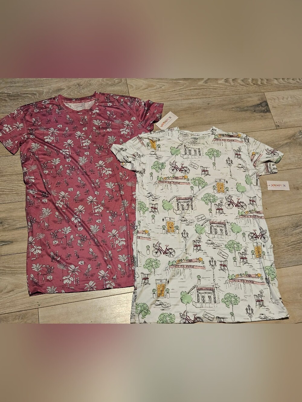 Lot of 2: NWT Joyspun Womens S-M Short Sleeve Sleepshirt Nightgown Lot